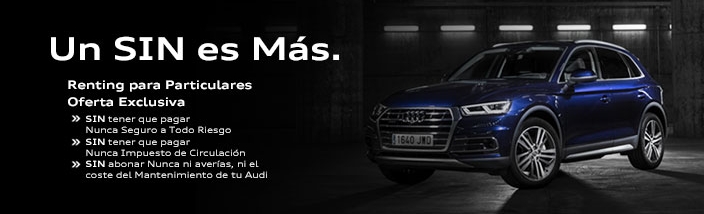 Leioa Wagen Audi presenta su Campaña de Renting para Particulares y Empresas sin entrada y desde 353€ IVA incluido